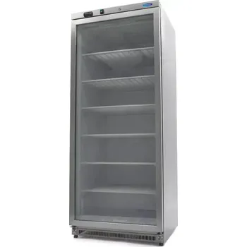 Mraznička Maxima Mrazící skříň - 600 l - nerezová ocel - se skleněnými dveřmi | 09405035