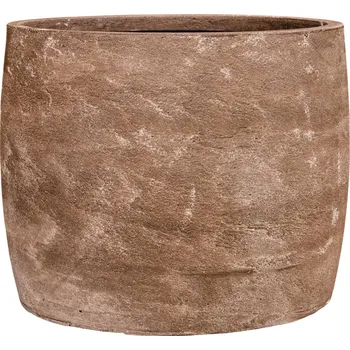 Květináč Baq Algar Barrel Brown Ø 41 cm / V 33 cm