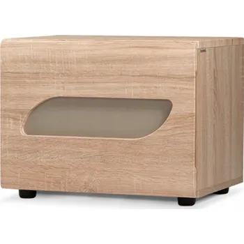 Noční stolek NOČNÍ STOLEK VE SKANDINÁVSKÉM STYLU DUB ŠEDÝ 55X43X42 CM AVERO KONSIMO