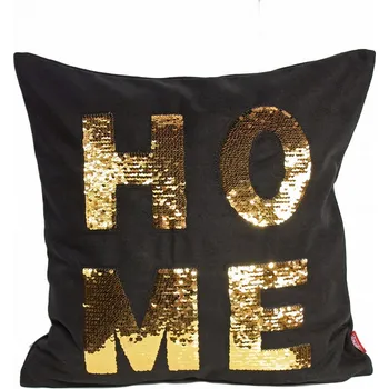 Povlečení POVLEČENÍ NA POLŠTÁŘ 45x45 ČERNÉ S FLITRY