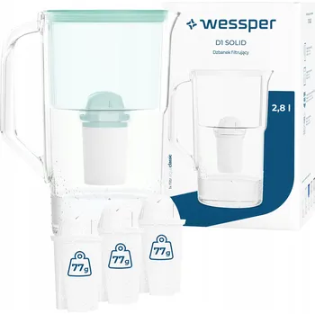 Filtrace vody Filtrační konvice Wessper D1 SOLID 2,8 l mátová + 4x filtr