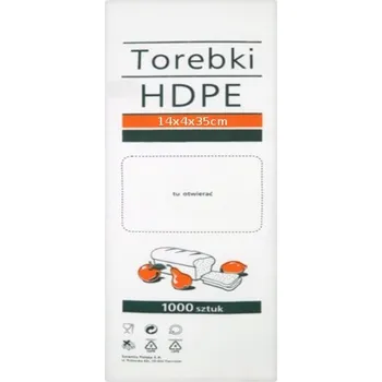 Sáček na potraviny Sáčkové svačinové pytlíky z HDPE 14x4x35 cm, 1000 kusů