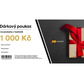 Dárkový potravinový koš Dárkový poukaz AD Sport DÁRKOVÝ POUKAZ NA 1 000 Kč CZ02POUKAZ1000