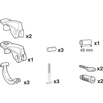 Příslušenství ke střešnímu nosiči Thule SquareBar Adapter Repair Kit TH1500052862