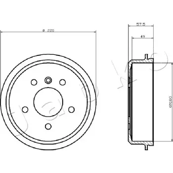 Brzdový buben JAPKO Brzdový buben JPK 560500