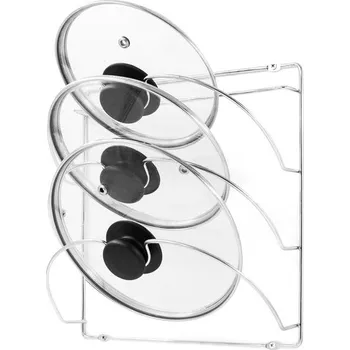 Poklice Držák poklice na hrnce Joeji se 3 přihrádkami - k upevnění na zeď nebo do skříňky - držák poklice