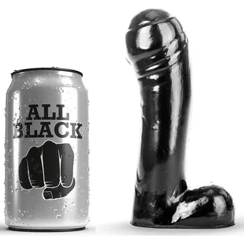 Dildo ALL BLACK Dildo pro začátečníky 15 cm