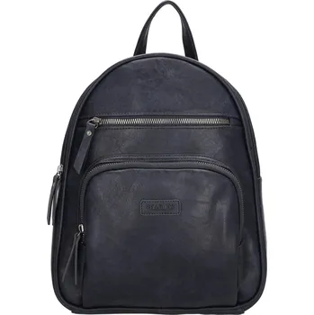 Městský batoh Modrý malý prošivaný kožený batoh "Grace"