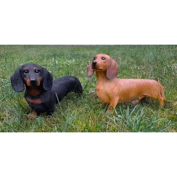 Zahradní dekorace Pes jezevčík stojící 2 druhy