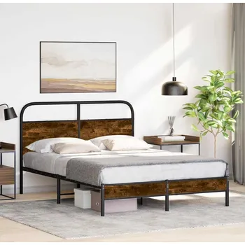 Postel vidaXL Rám postele bez matrace 120x200 cm kompozitní dřevo [4100408] Barva: kouřový dub