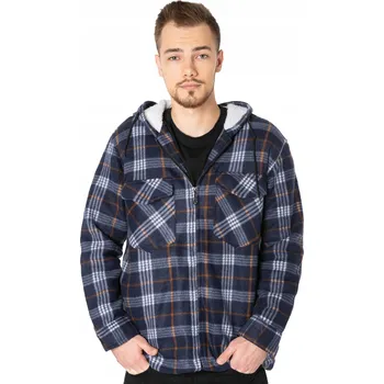 Pánská košile Fleecová košile zateplená kožešinou K05-01 L