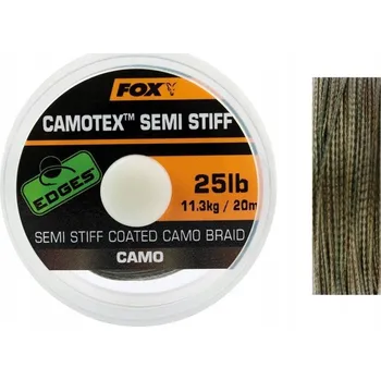Šňůra Fox Edges Camotex Semi-Stiff Šňůra 25 mm x 20 m