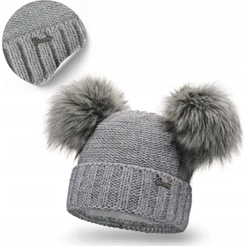 Čepice PaMaMi zimní čepice beanie šedá, univerzální velikost