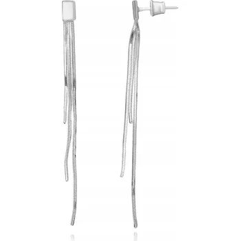Náušnice STŘÍBRNÉ DLOUHÉ NÁUŠNICE S VISACÍMI ŘETÍZKY NA PUSKETU