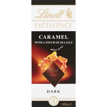 Čokoláda Lindt Excellence Hořká čokoláda s křupavými kousky karamelu a špetkou mořské soli 100 g