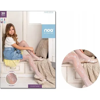 Dětské punčocháče Knittex bílé z polyamidu, velikost 134