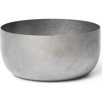 Jídelní miska TUMBLED 12,5 cm, stříbrná, nerezová ocel, ferm LIVING