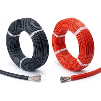 elektrický kabel Silikonový kabel 16AWG měděné vodiče, drát 35A 1m černý + 1m červený