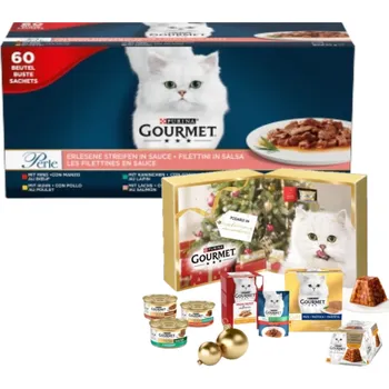 Krmivo pro kočku Purina Gourmet Perle Cat Food 60x85g + ADVENTNÍ KALENDÁŘ ZDARMA !!