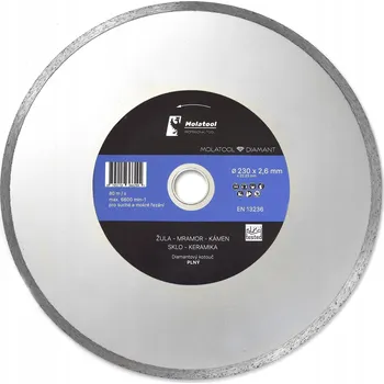 Řezný kotouč Diamantový řezný kotouč Molatool 230x2,6x22,2 Standard Profi