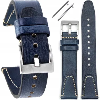 Řemínek na hodinky Řemínek k hodinkám z lícové kůže Tekla T-117.05WSB 18-22 mm 18 mm