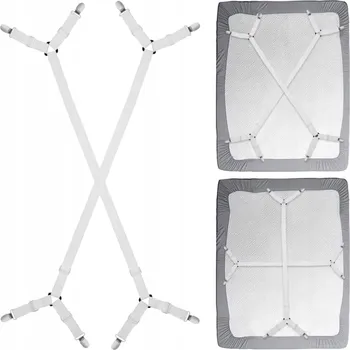 Prostěradlo Napínák prostěradla s gumou, nastavitelný, bílý