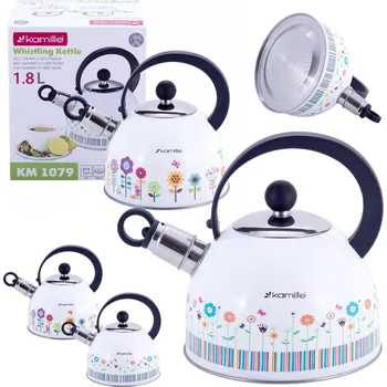 Rychlovarná konvice Konvice tradiční ocelová Kamille 1,8 l bílá