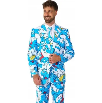 Karnevalový kostým KOSTÝM PÁNSKÝ ŠMOULOVÉ POHÁDKA OPPOSUITS LICENCE DELUXE SLIM FIT 50