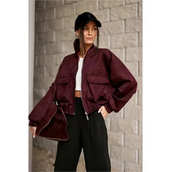 Dámské spodní prádlo Dámská bunda Model Vivara BOR KUR0032 Bordó - Roco Fashion Roco Fashion