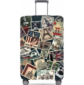 Pan i Pani Gadżet Cestovní kufr skořepinový kabinový Látkový Vzory známek 40 l