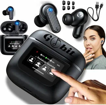 Sluchátka BEZDRÁTOVÁ SLUCHÁTKA DO UŠÍ BLUETOOTH ČERNÁ S potlačením hluku ANC TWS USB-C