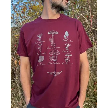 Pánské tričko Pánské tričko "Mykologické" vínové Barva: vínová, Velikost: XS
