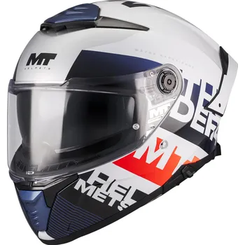Helma na motorku MT Helmets Integrální helma na motorku MT Thunder 4 SV Waves A17 bílo-modro-červená L