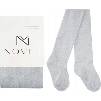 BAVLNA PUNČOCHÁČE hladké ŠEDÁ MELANŽ NOVITI 116/122 N005G
