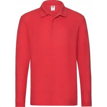 Pánské tričko Tričko pánské s dlouhým rukávem Fruit Of The Loom Červené XL