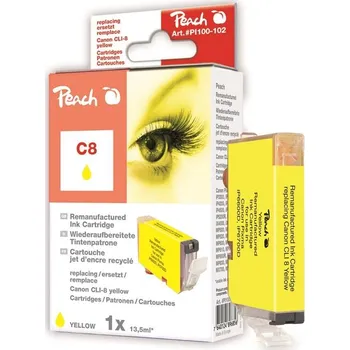 Peach Canon CLI-8y, 13 ml (313917) žlutá