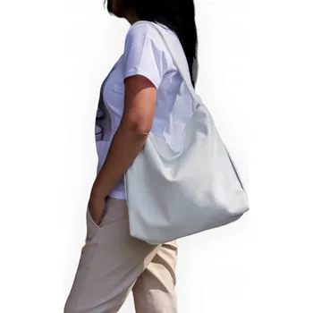 MORANTI shopper kabelka z pravé kůže bílá