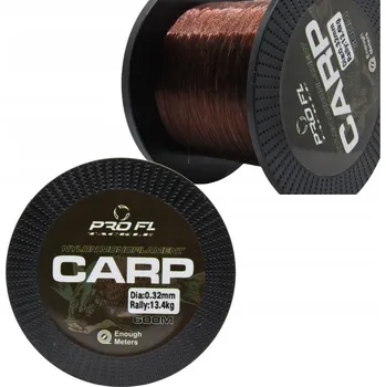FL PRO STRONG CARP VLASEC 600 M 0,32 HNĚDÁ NÍZKÁ VIDITELNOST
