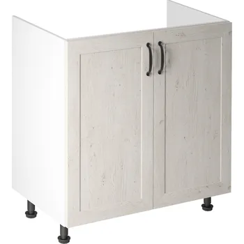 Kuchyňská skříňka Spodní drezová skříňka, bílá/sosna skandinávská, ROYAL D80Z