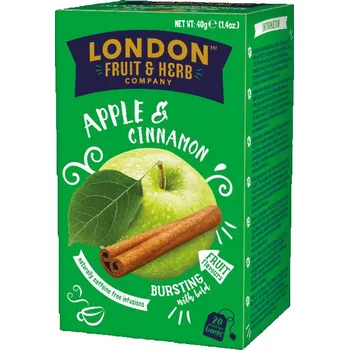 Čaj London Fruit & Herb London F&H Ovocný čaj s příchutí Jablka se skořicí, 20 sáčků