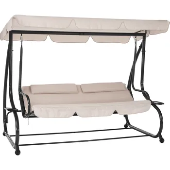 Zahradní houpačka Zahradní houpačka, rozkládací, béžová/šedá, NAILA