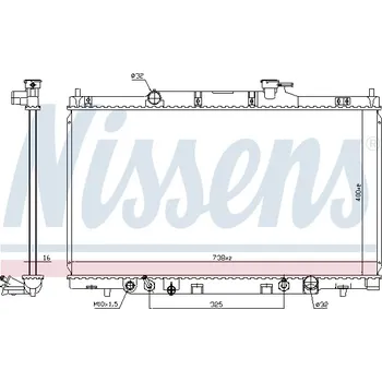 Chladič motoru Chladič, chlazení motoru NISSENS 68606