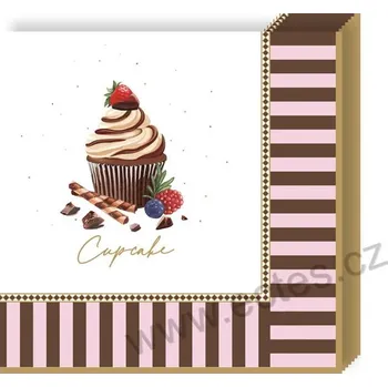 Papírový ubrousek Easy Life SWEET MOMENTS ubrousky čokoládové zákusky 20 ks