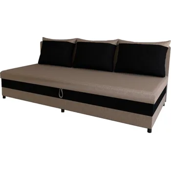 Pohovka Pohovka s úložným prostorem, černá/béžová, PABLO