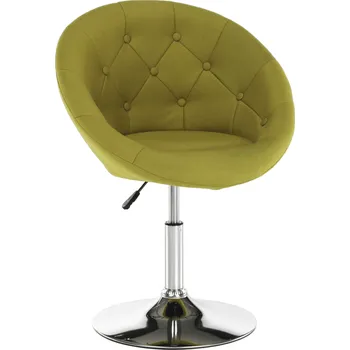 Obývací pokoj Otočné křeslo, žlutozelená / chrom, GULEN