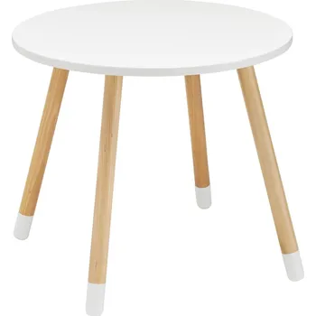 Konferenční stolek Bílý konferenční stolek Flossie 56 x 50 x 56 MDF, masiv borovice