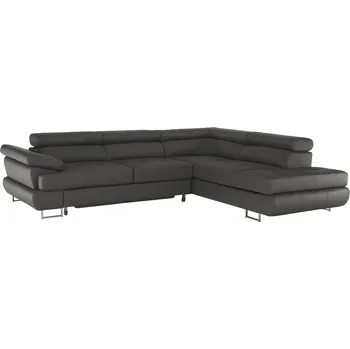 Sedací souprava Sedací souprava, ekokůže šedohnědá, pravá, BUTON P