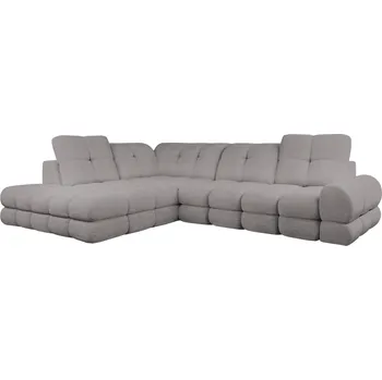 Sedací souprava Rozkládací sedací souprava s elektrickou funkcí výsuvu, béžovošedá Taupe, levá, TOLLO L ROH