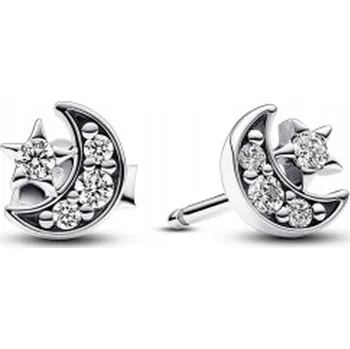 Náušnice Náušnice puzetky Lesklý měsíc a hvězda