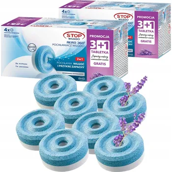 Odvlhčovač vzduchu CERESIT AERO 360 ABSORBÉR VLHKOSTI NÁPLŇ TABLETY LEVANDULE ODVLHČOVAČ